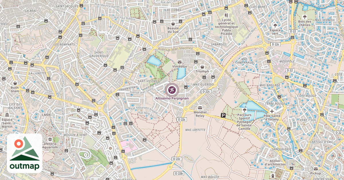 Map of Altissimo Perpignan