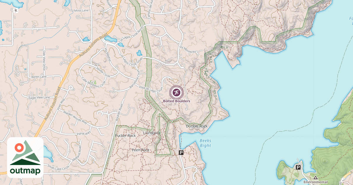Map of Bolted Boulders