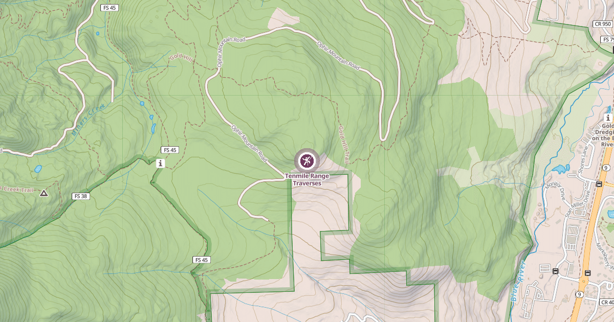Map preview of Tenmile Range Traverses