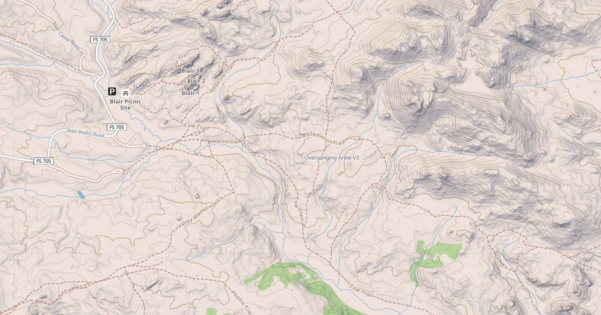 Map preview of Overganging Arete
