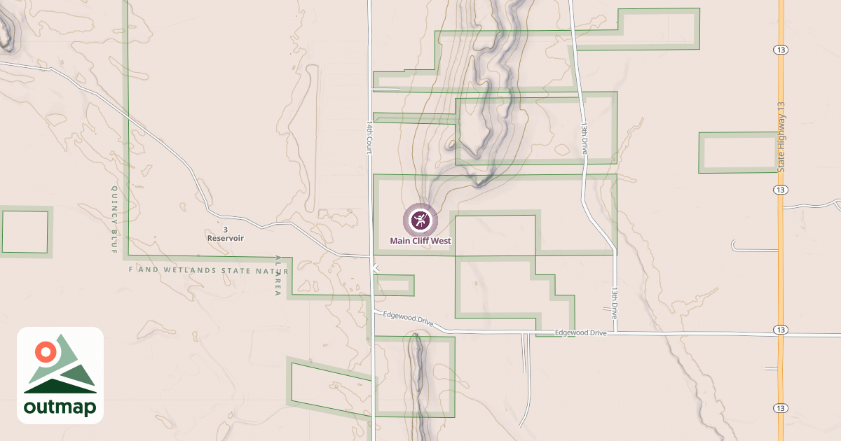 Map of Main Cliff West