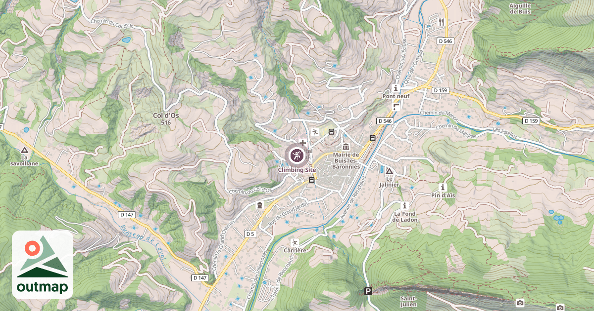 Map of Climbing Site