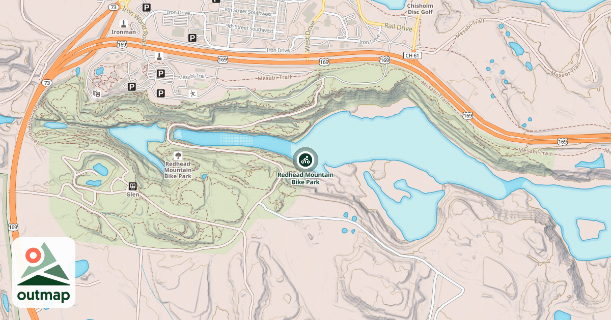 Map of Redhead Mountain Bike Park