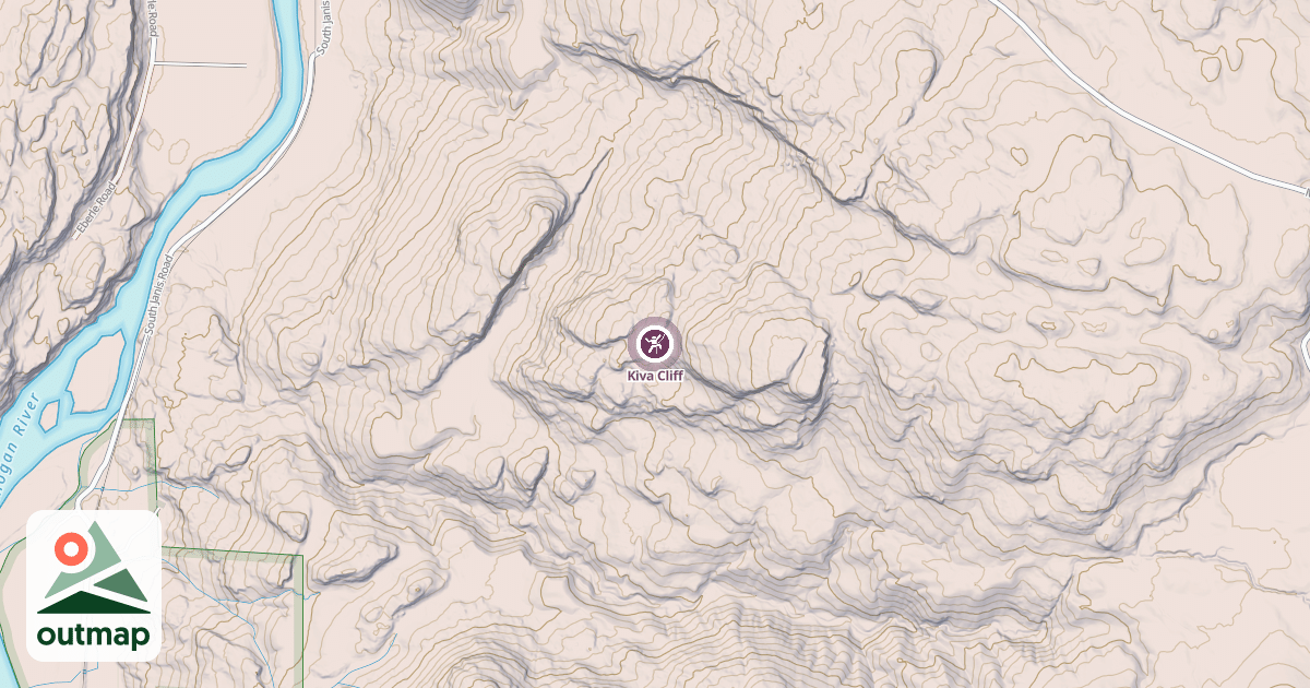 Map of Kiva Cliff