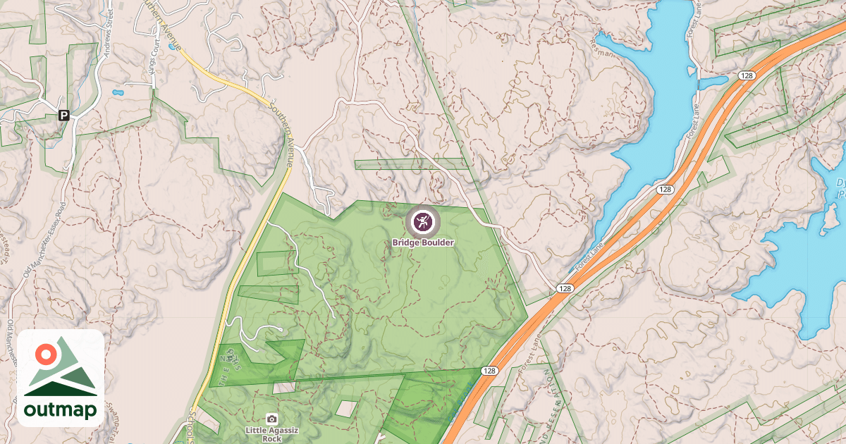 Map of Bridge Boulder