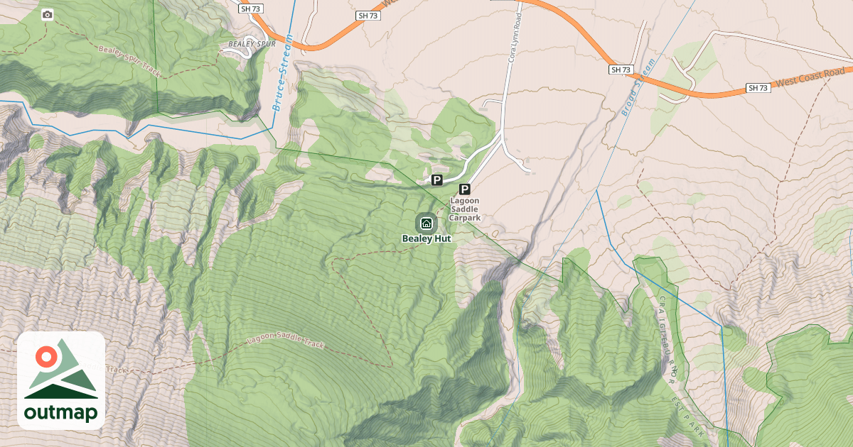 Map of Bealey Hut