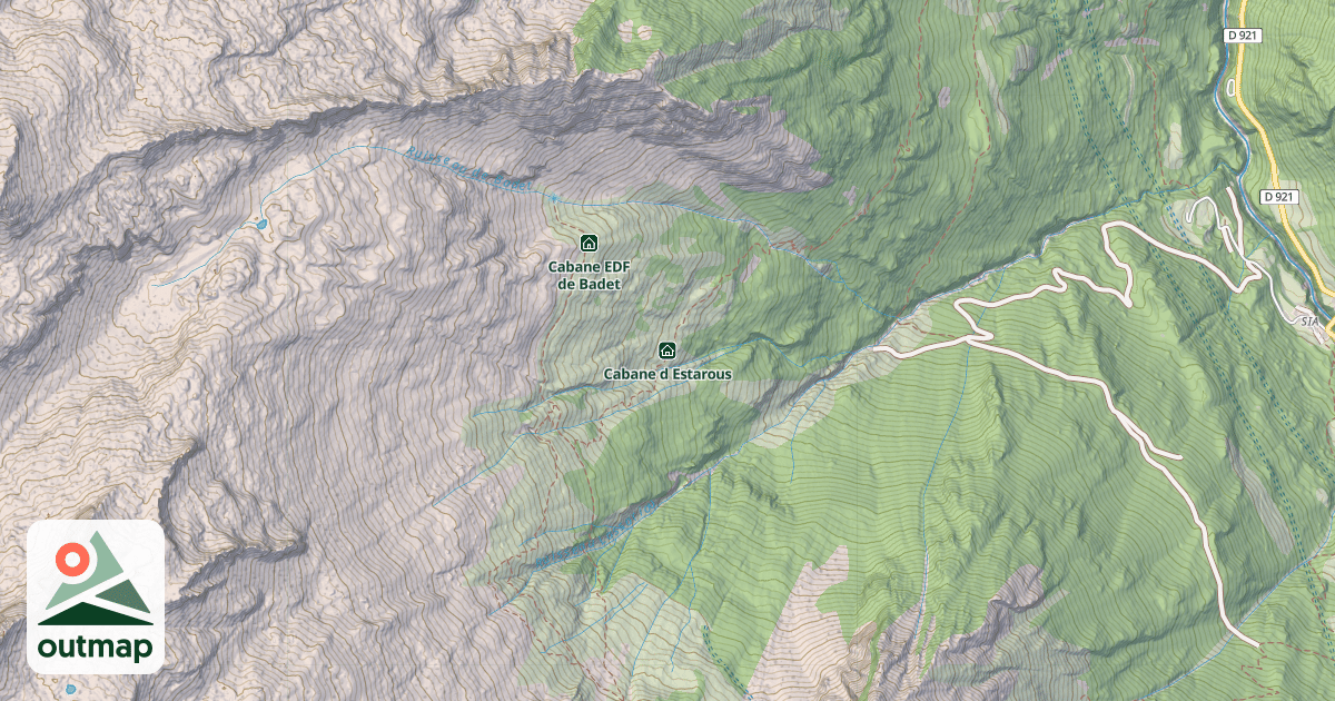 Map of Cabane d Estarous