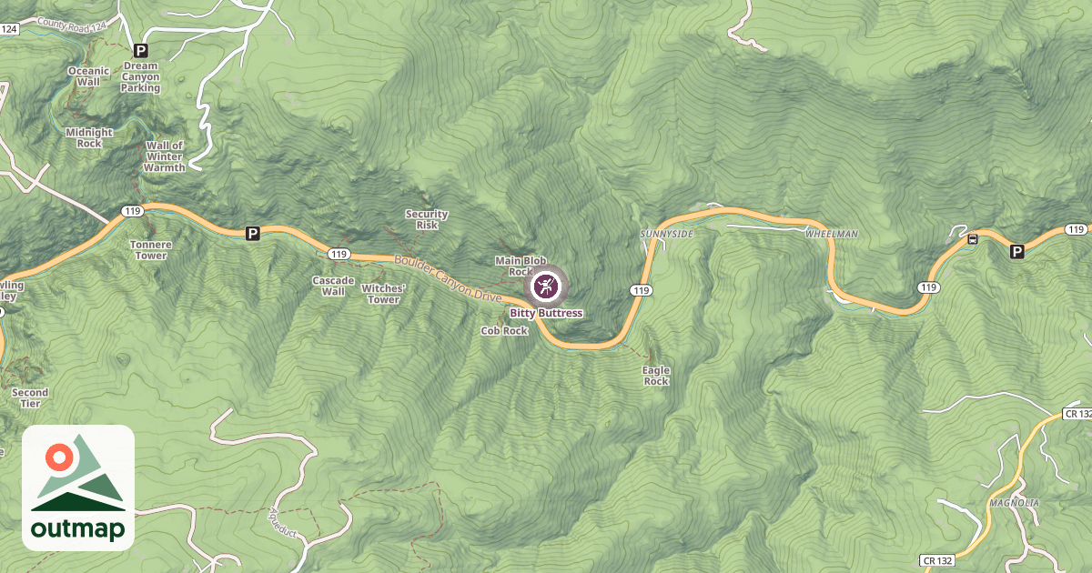 Map of Bitty Buttress
