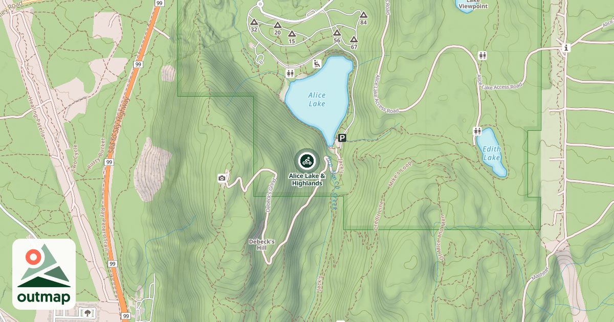 Map of Alice Lake & Highlands
