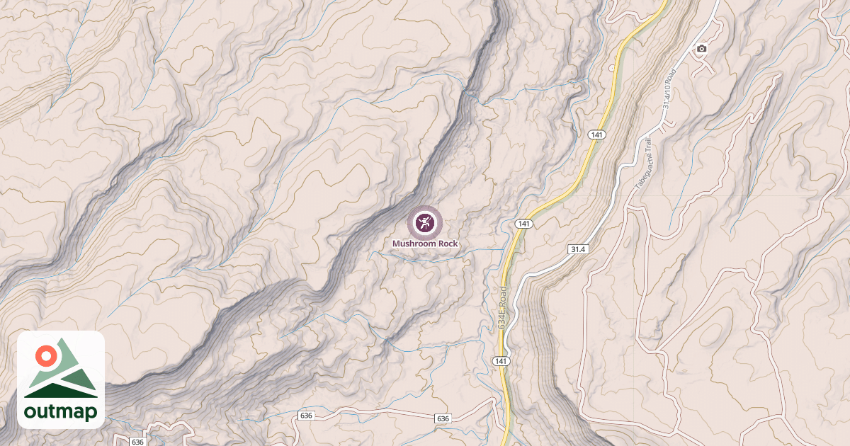 Map of Mushroom Rock