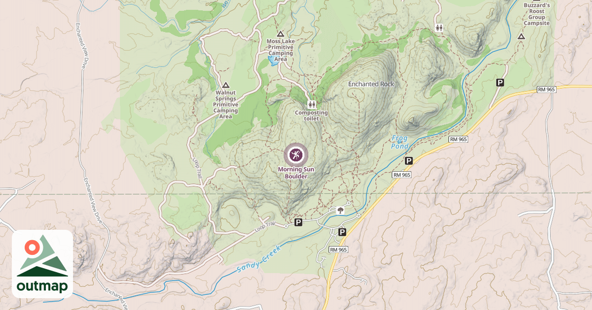 Map of Morning Sun Boulder