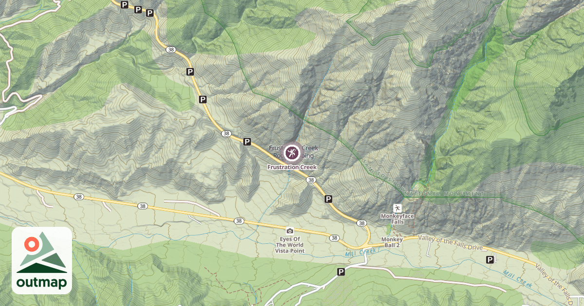 Map of Frustration Creek
