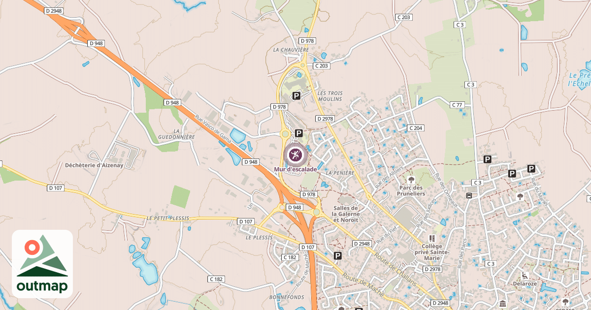 Map of Mur d'escalade