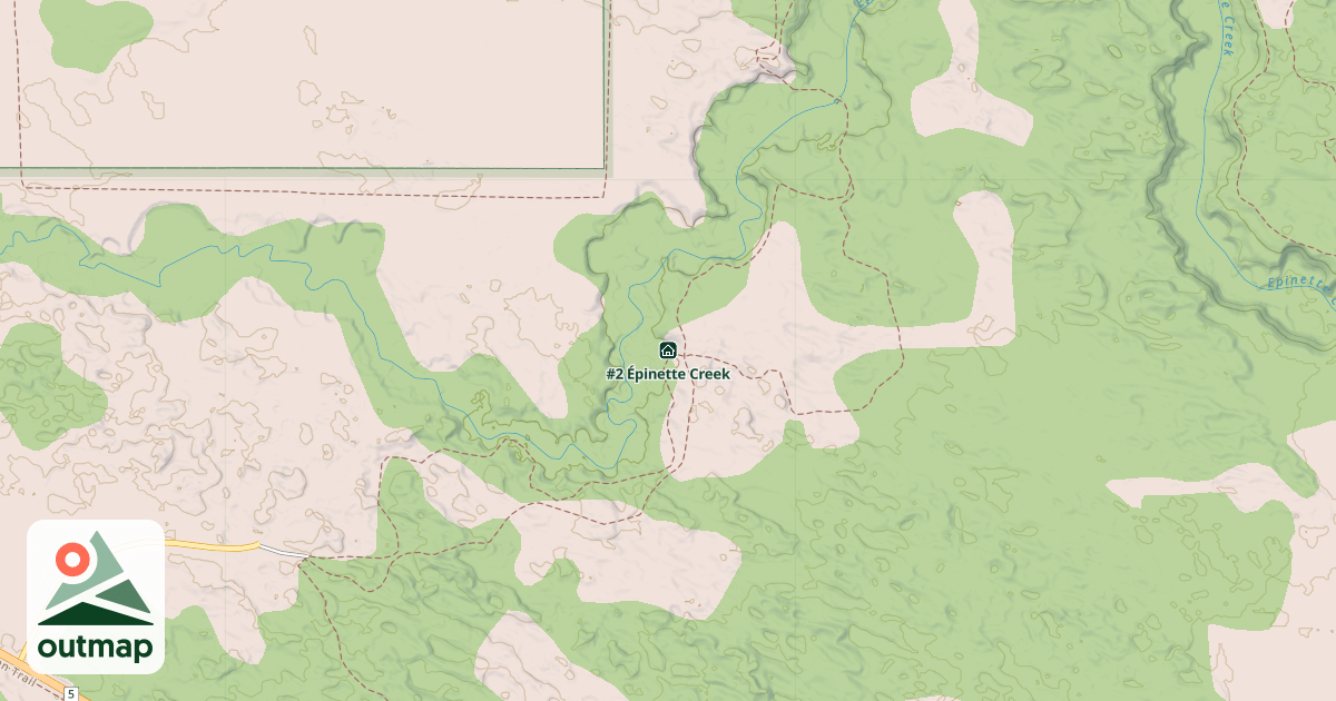 Map of #2 Épinette Creek