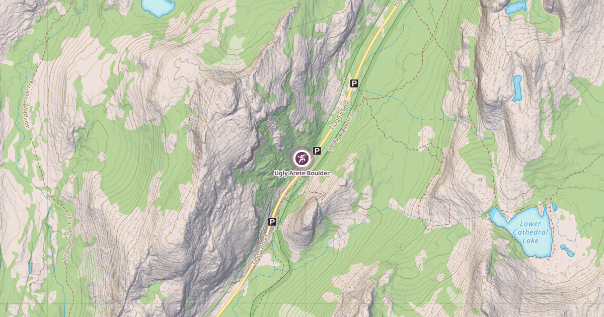 Map preview of Ugly Arete Boulder