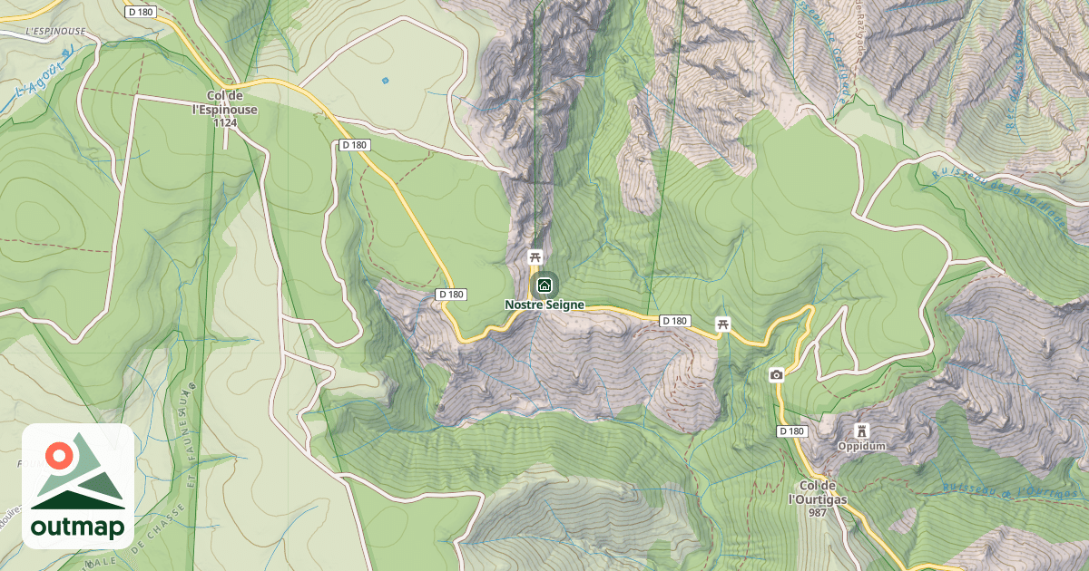 Map of Nostre Seigne