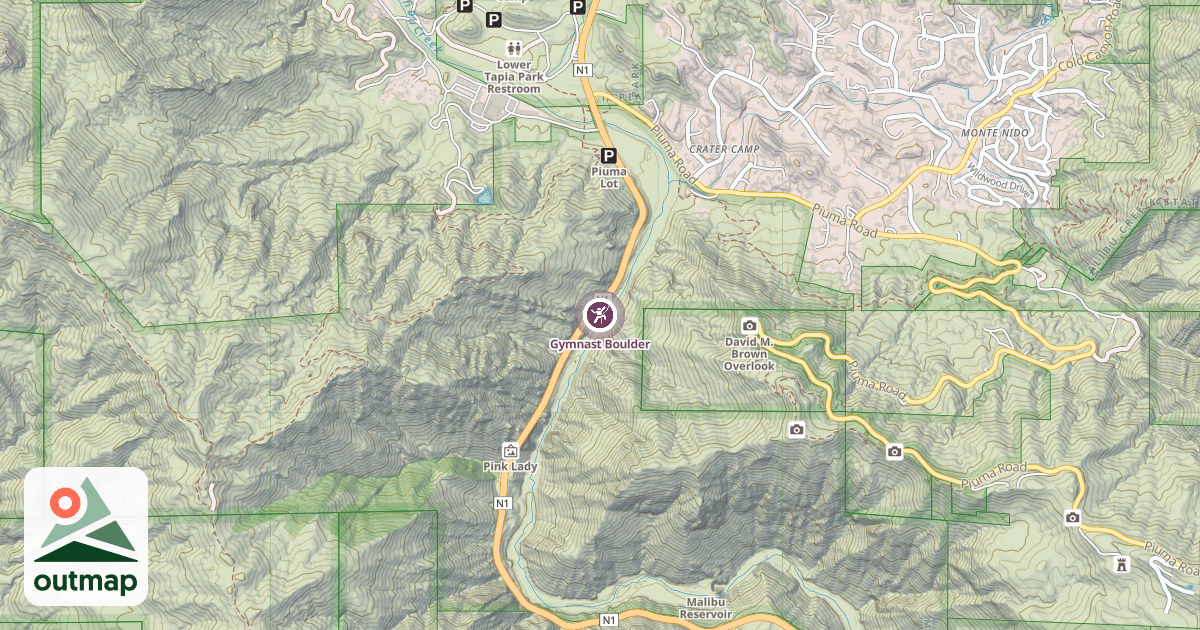Map of Gymnast Boulder