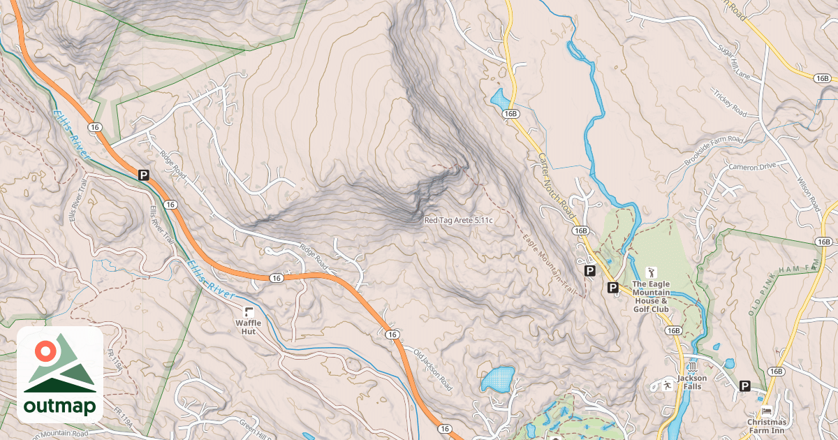 Map of Red Tag Arete