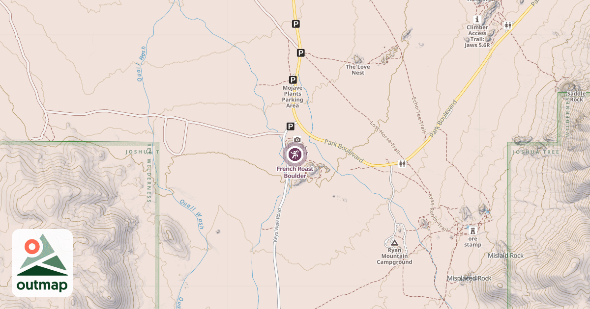 Map of French Roast Boulder