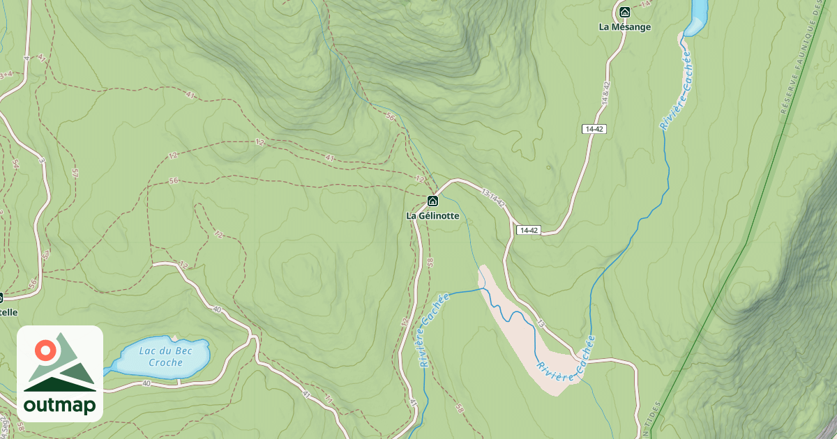 Map of La Gélinotte