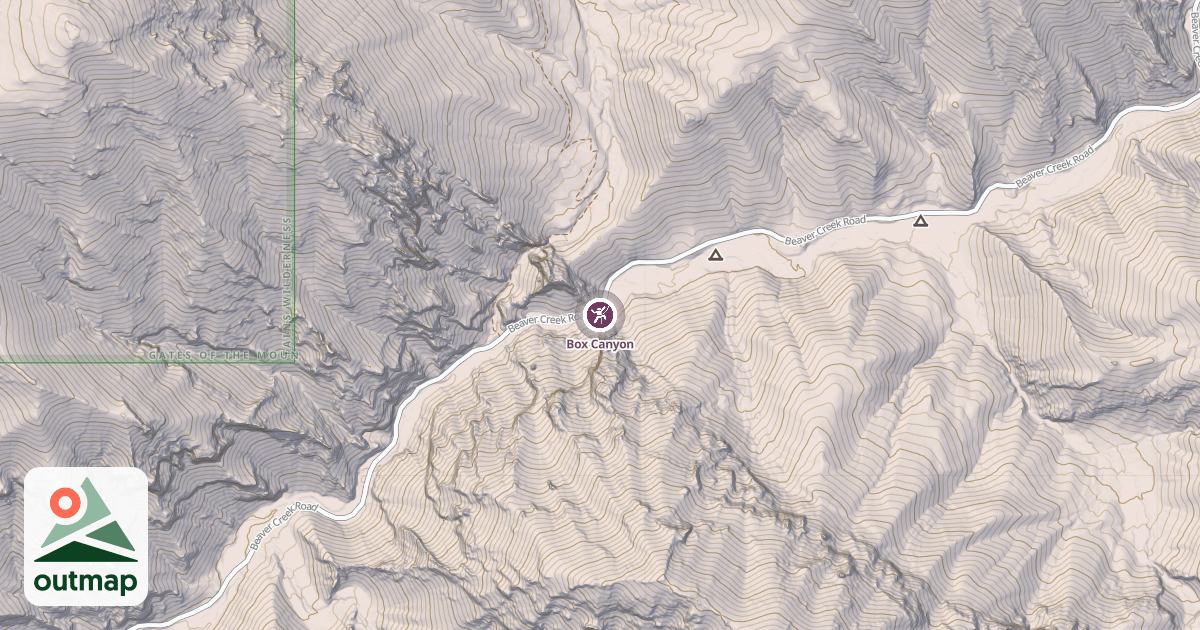Map of Box Canyon