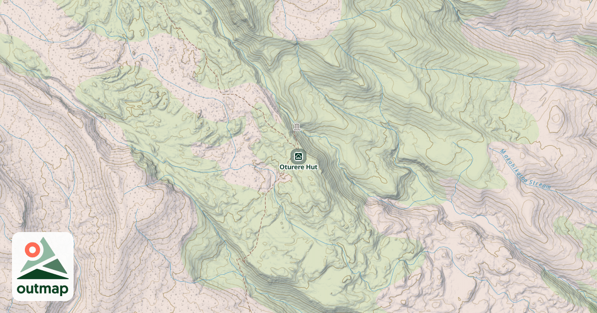 Map of Oturere Hut