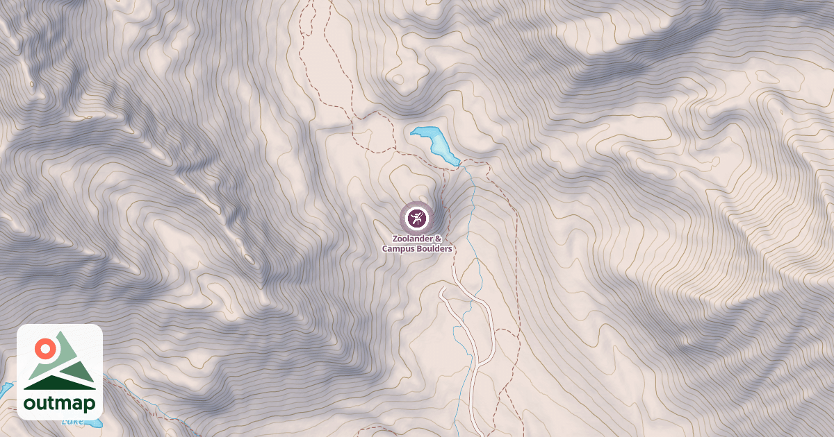 Map of Zoolander & Campus Boulders