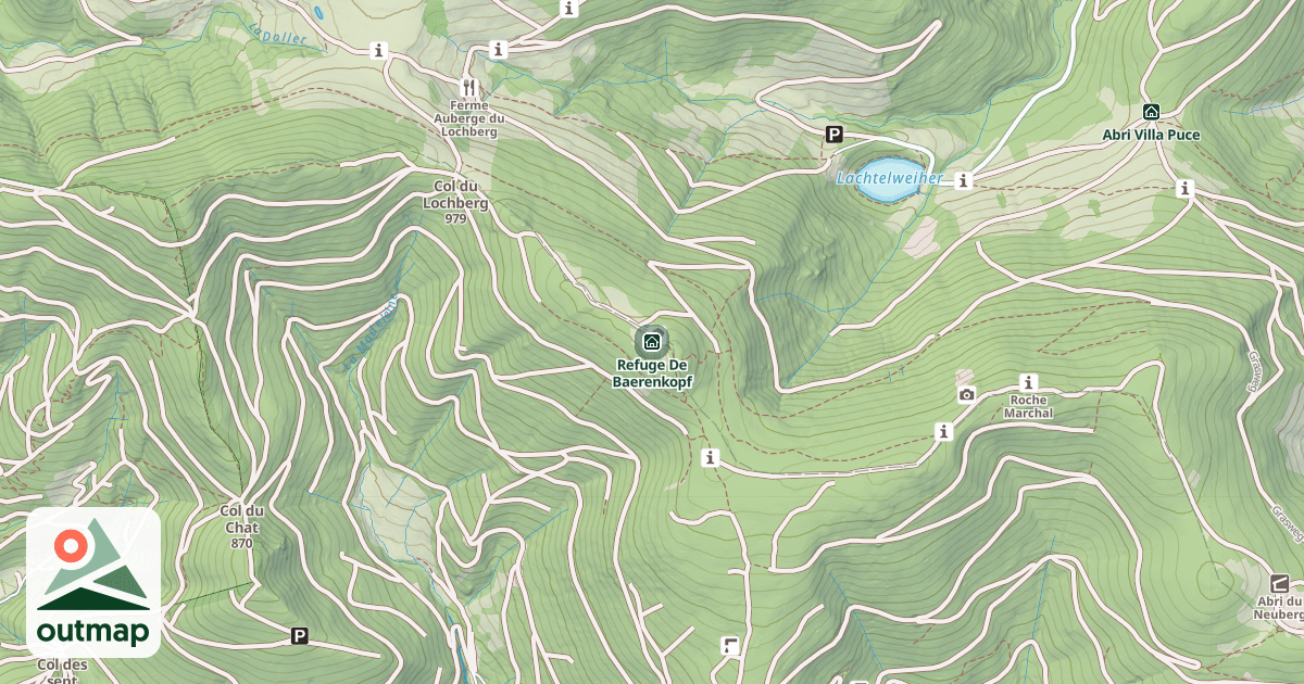 Map of Refuge De Baerenkopf