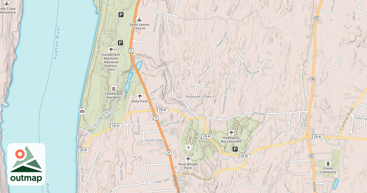 Map of Roosevelt's Flake