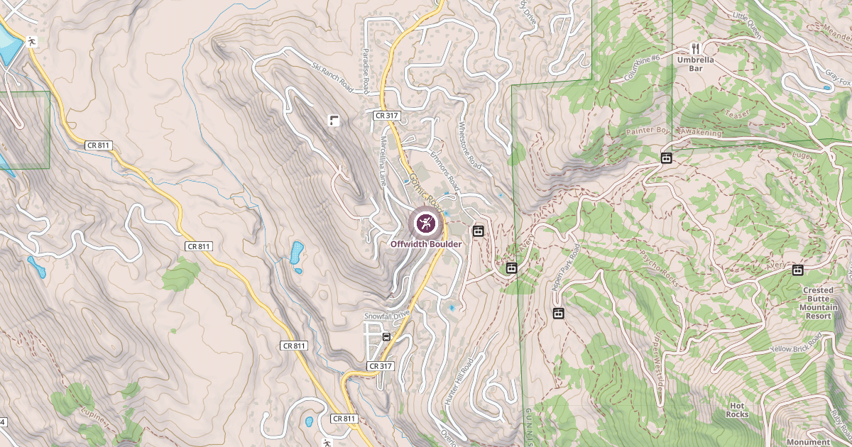 Map preview of Offwidth Boulder