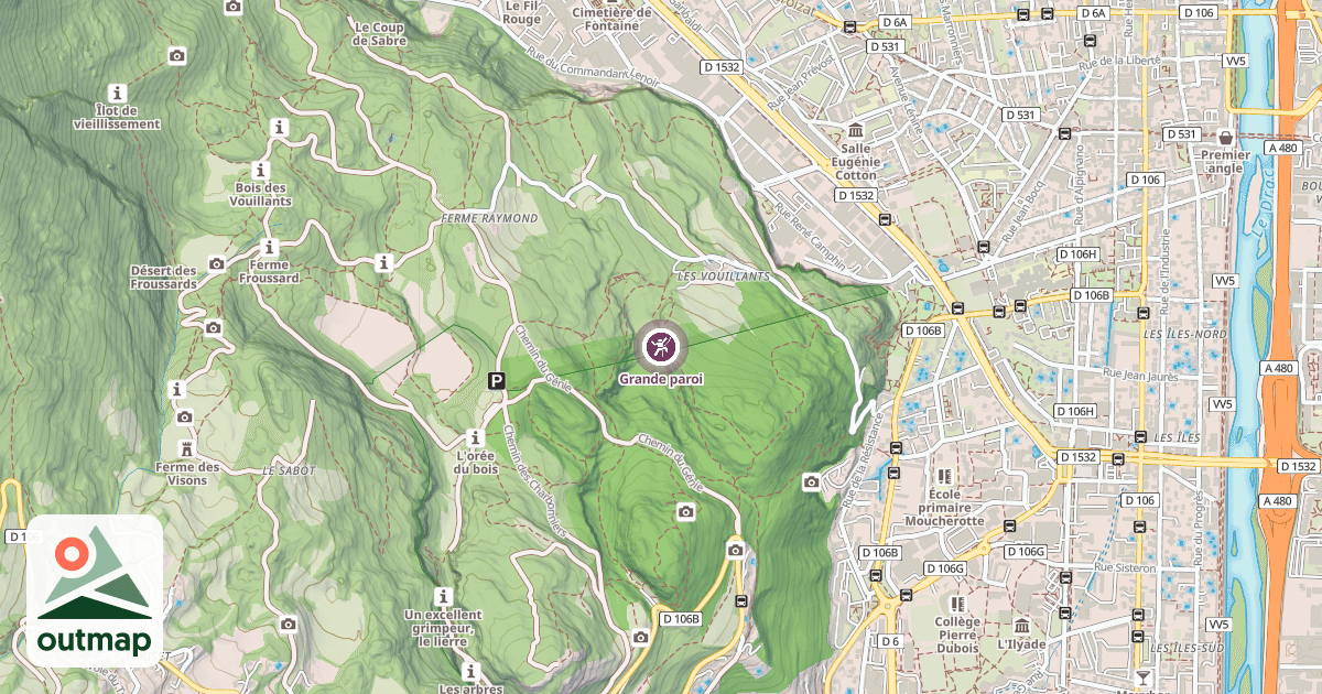 Map of Grande paroi