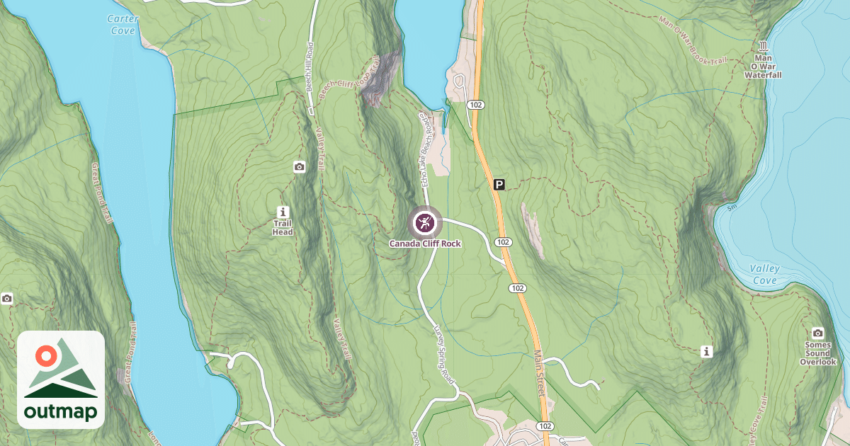 Map of Canada Cliff Rock