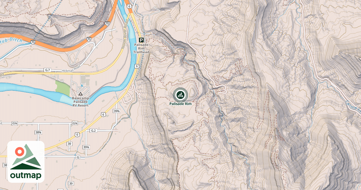 Map of Palisade Rim