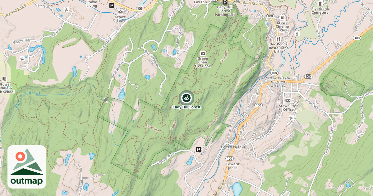 Map of Cady Hill Forest