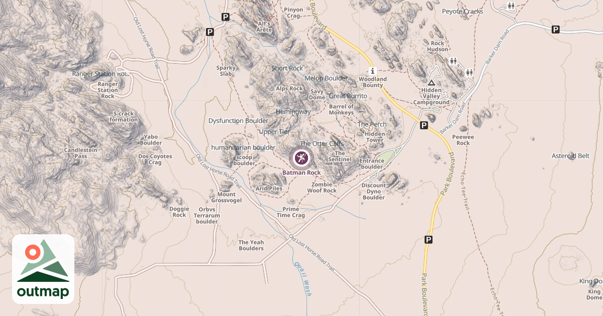 Map of Batman Rock