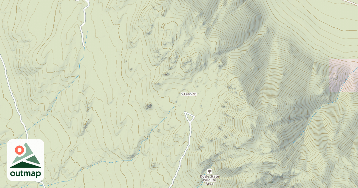 Map of V Crack