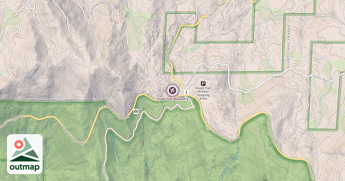 Map of Quail Flat Boulders