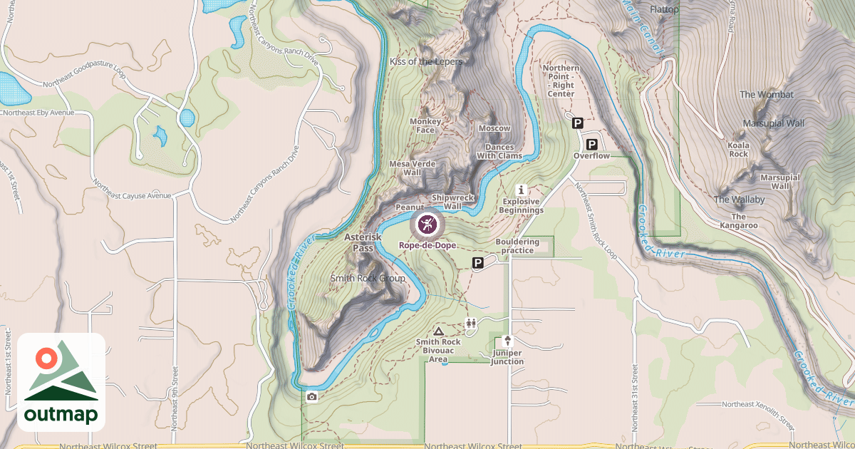 Map of Rope-de-Dope