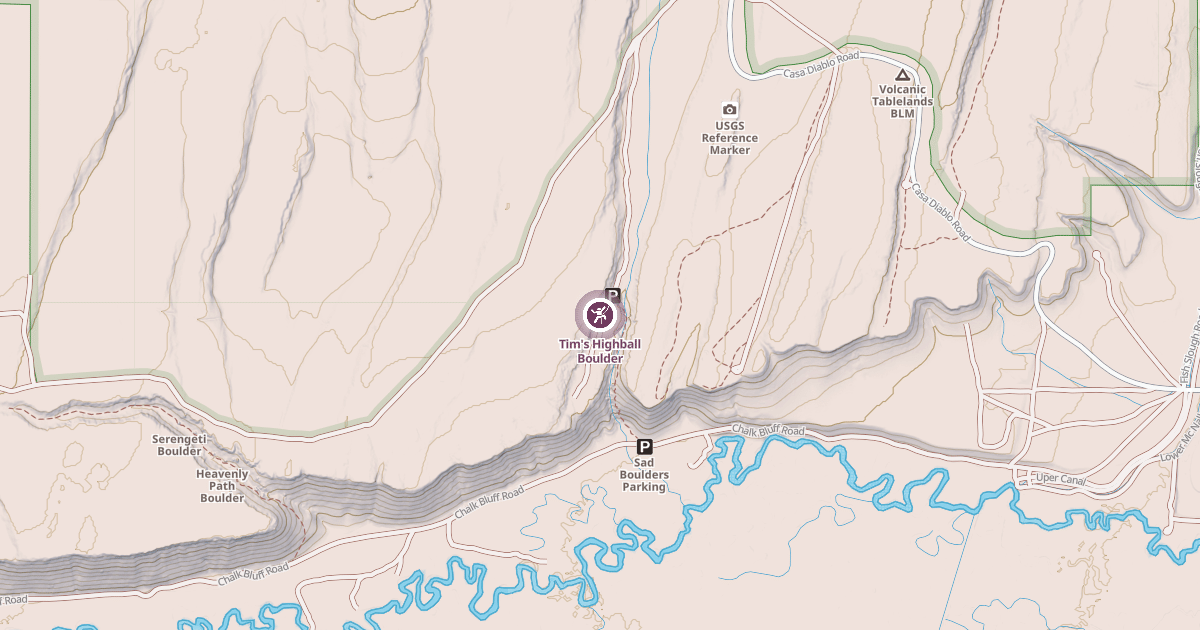 Map preview of Tim's Highball Boulder