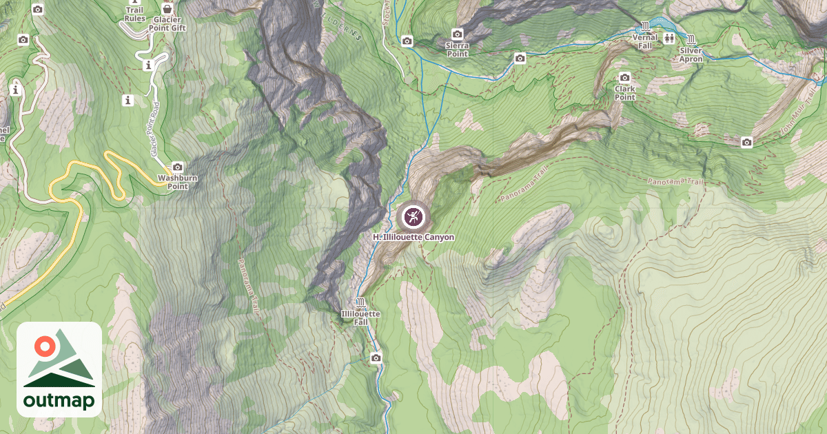 Map of H. Illilouette Canyon