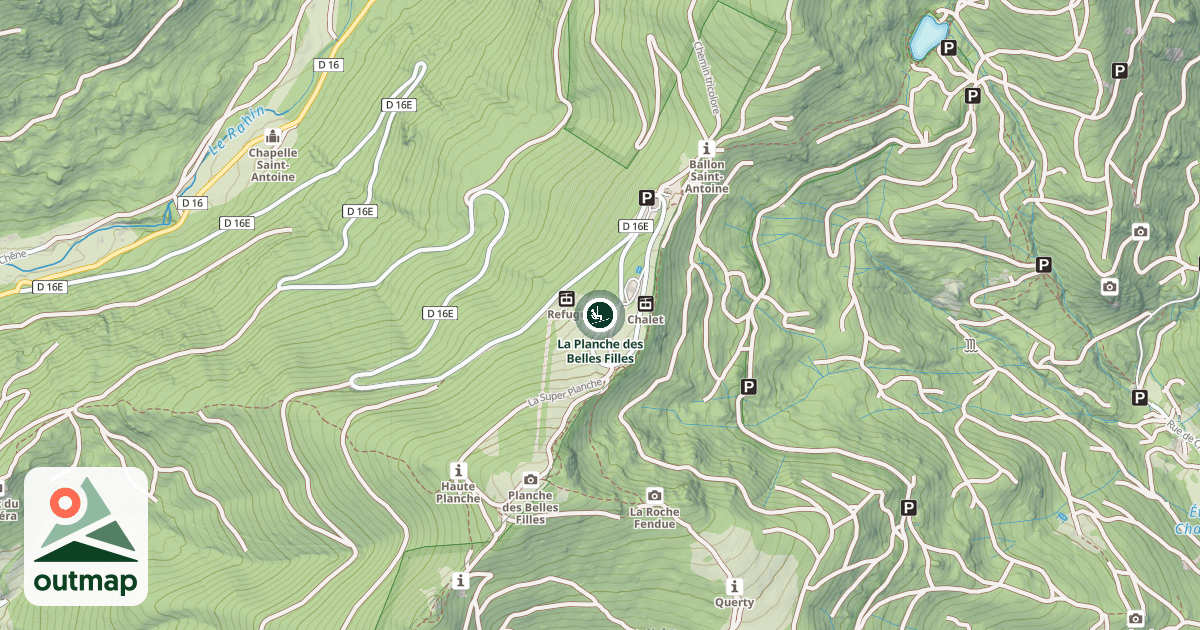 Map of La Planche des Belles Filles