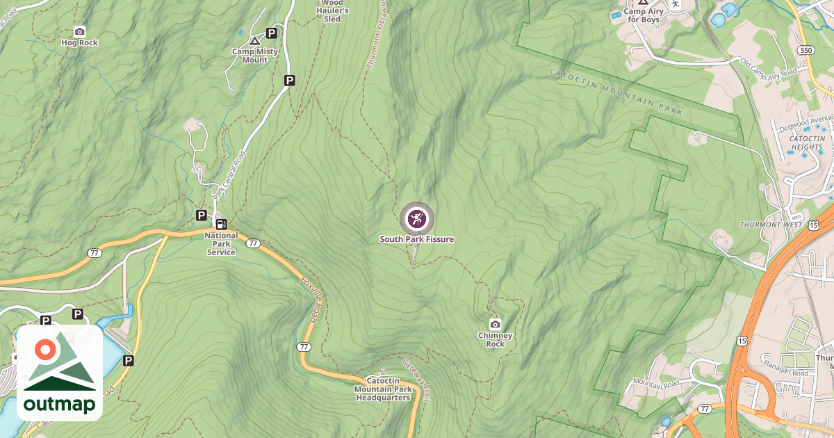 Map of South Park Fissure
