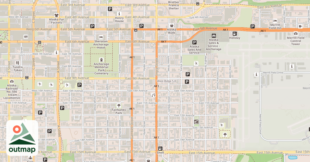 Map of West Ridge