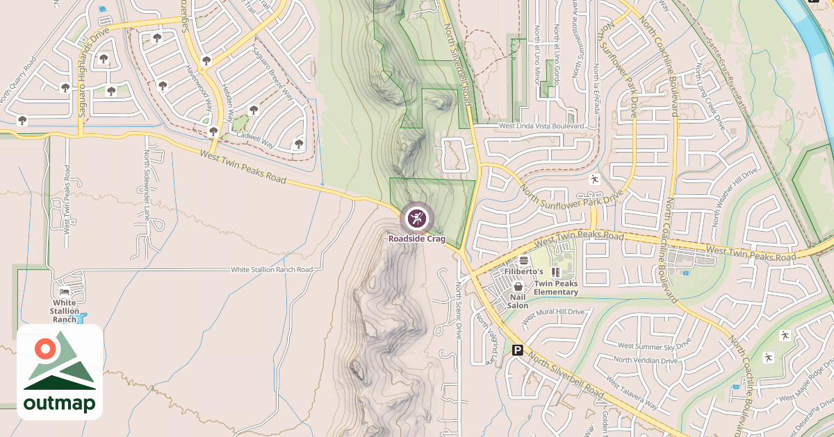 Map of Roadside Crag