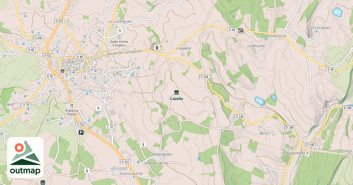 Map of Cazelle