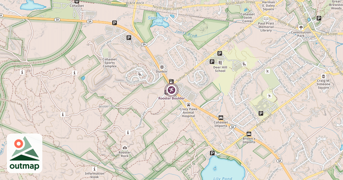 Map of Rooster Boulder