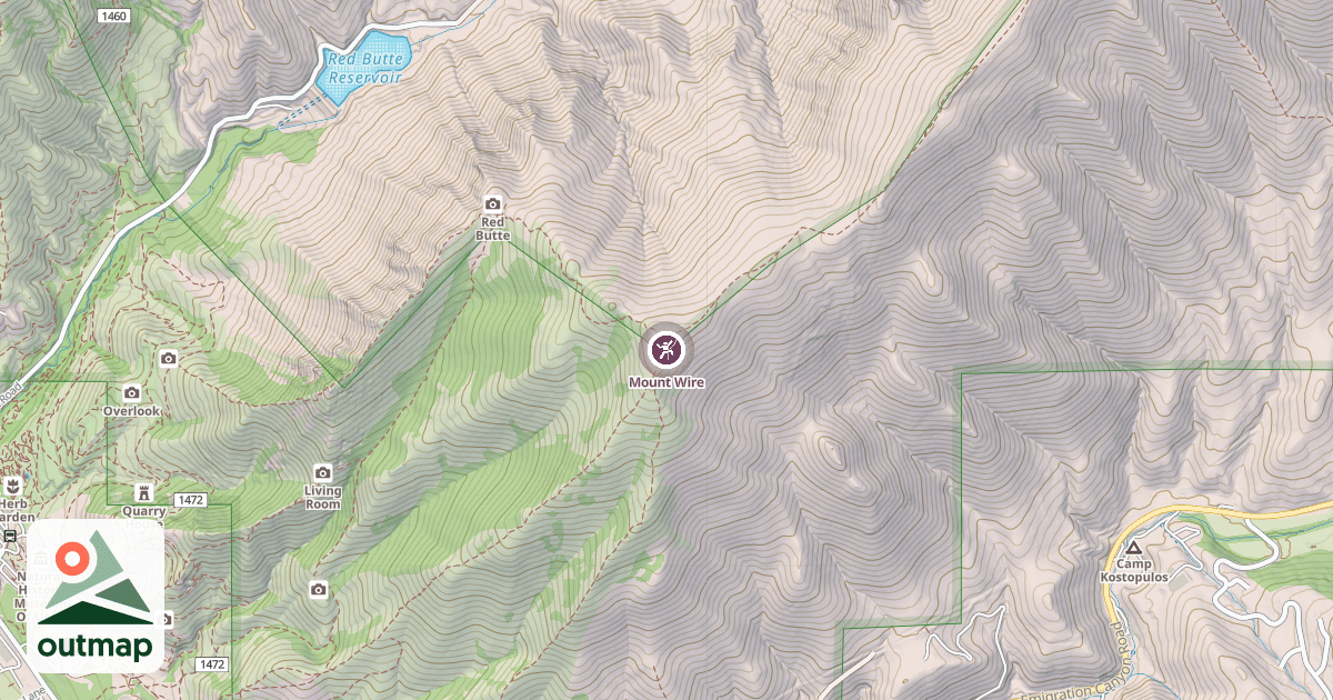Map of Mount Wire