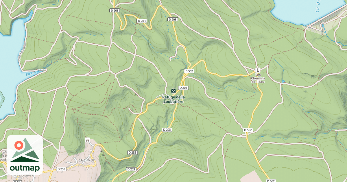 Map of Refuge de la Loubatière