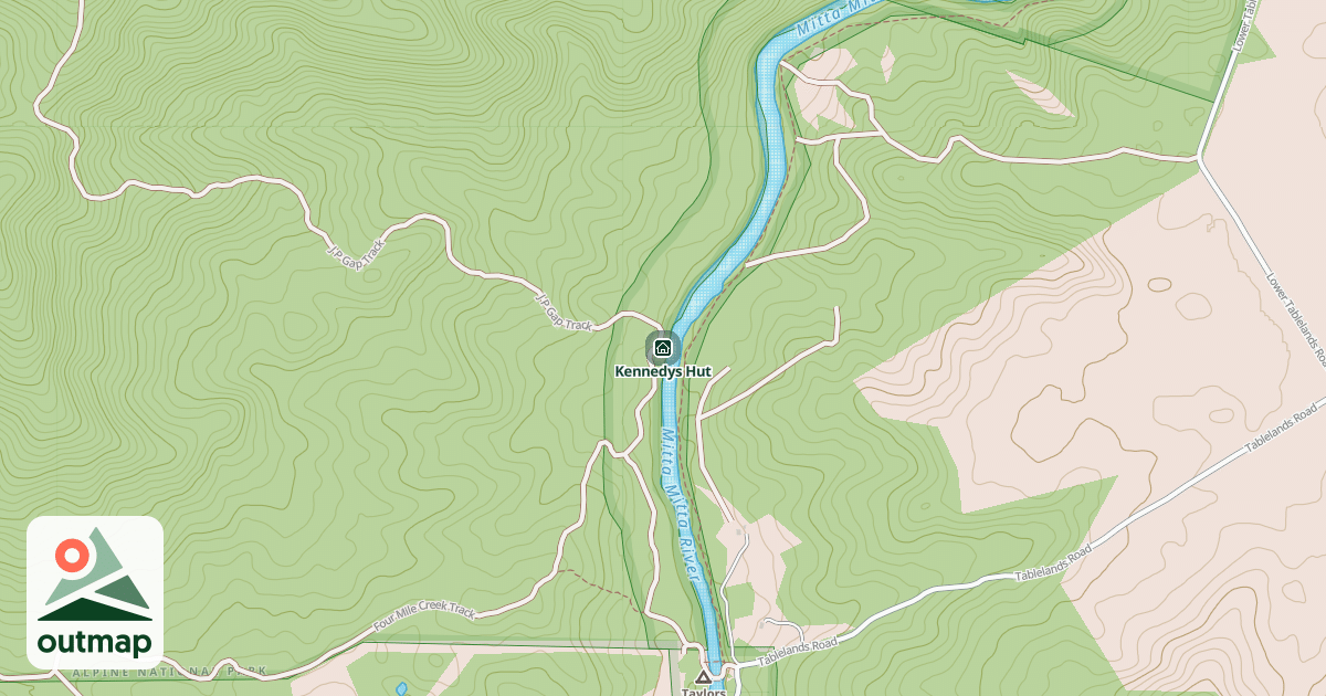Map of Kennedys Hut
