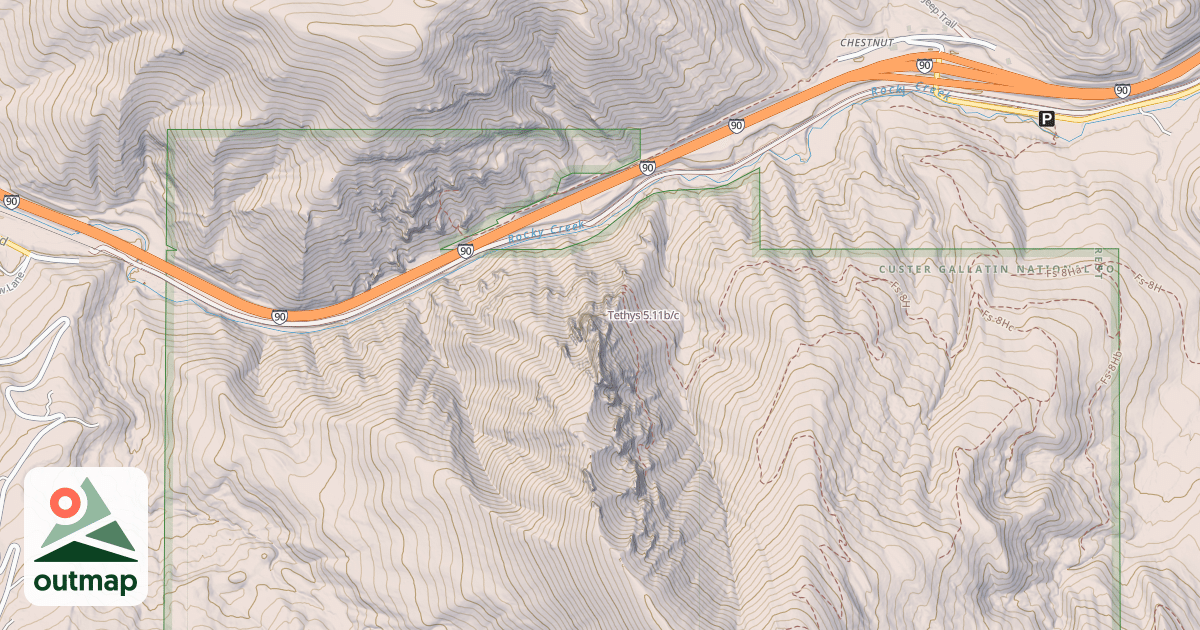 Map of Tethys